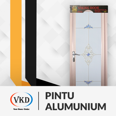 PINTU ALMINI VKD PREMIUM FULL D-GLASS ROSE GOLD